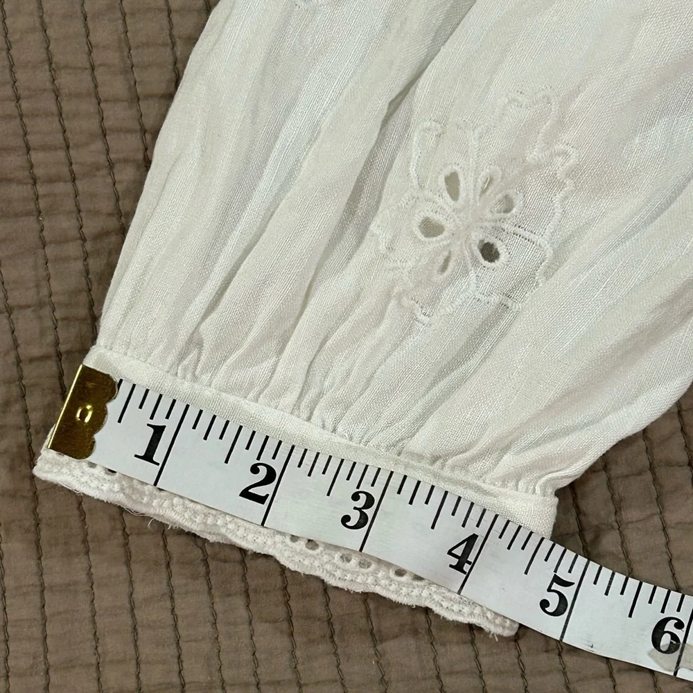 TOMMY BAHAMA WHITE ST. LUCIA SPLIT NECK LINEN BLEND DRESS SIZE MEDIUM